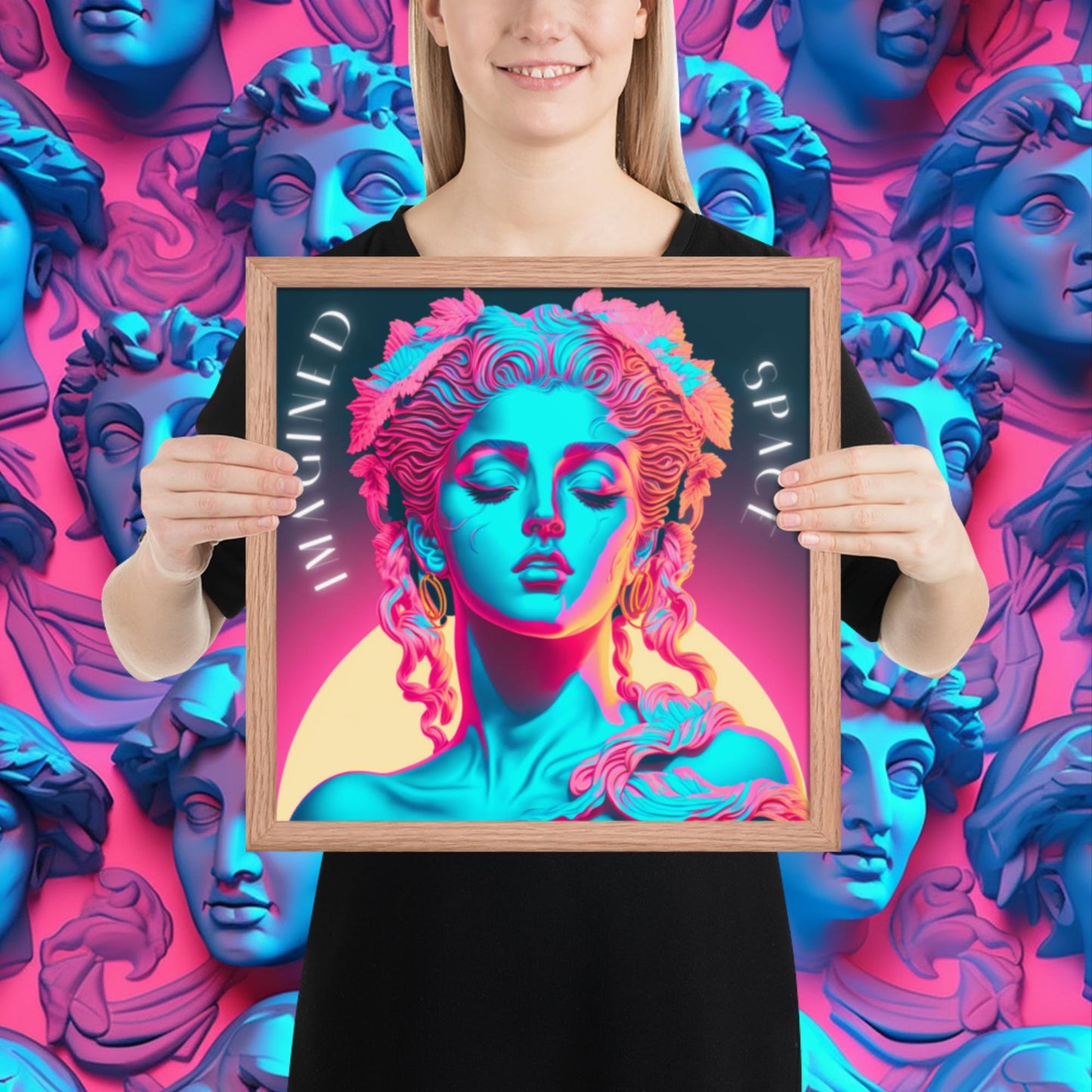 Synthwave Goddess Framed poster