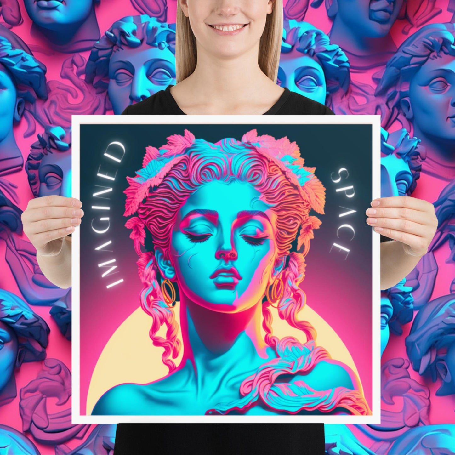 Synthwave Goddess Poster