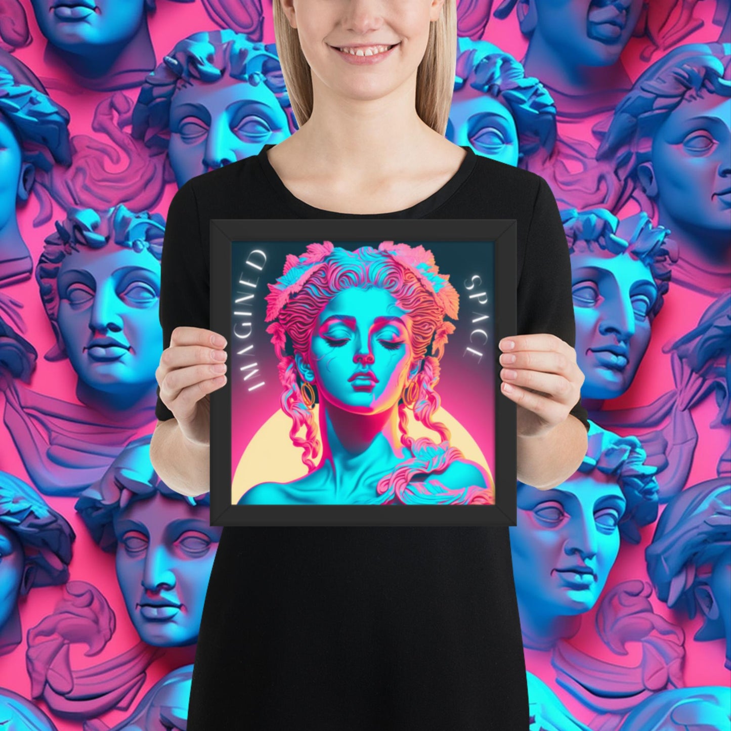 Synthwave Goddess Framed poster