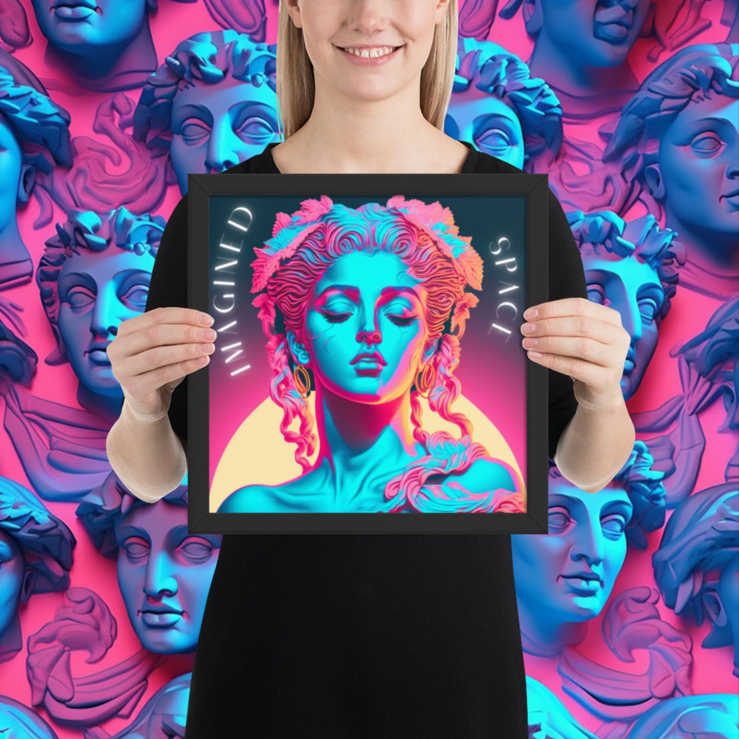 Synthwave Goddess Framed poster