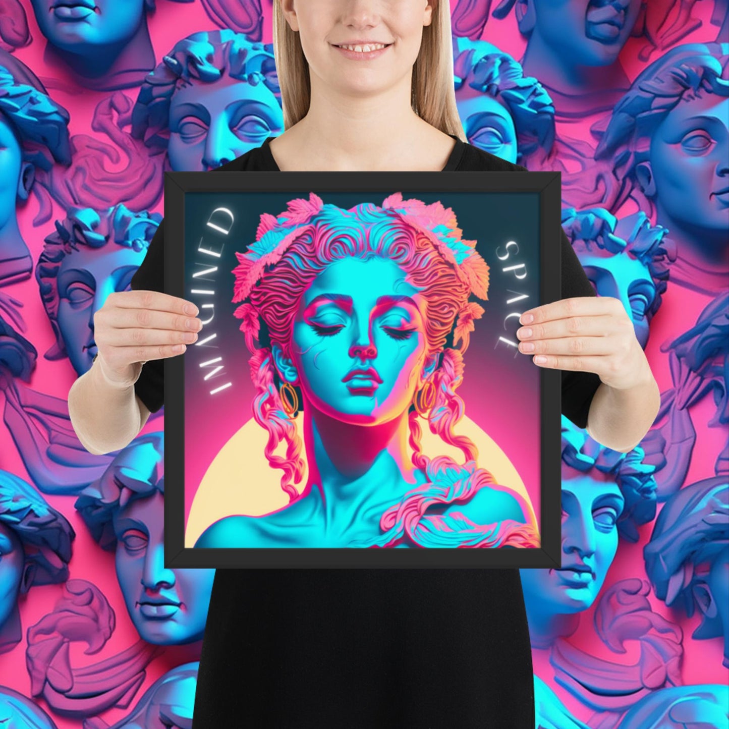 Synthwave Goddess Framed poster