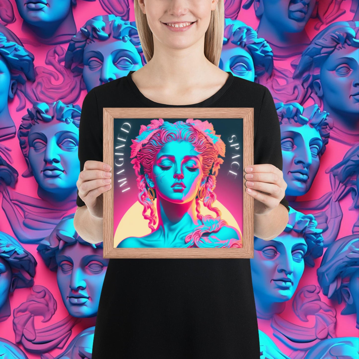Synthwave Goddess Framed poster