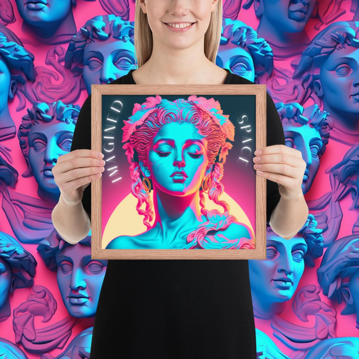 Synthwave Goddess Framed poster