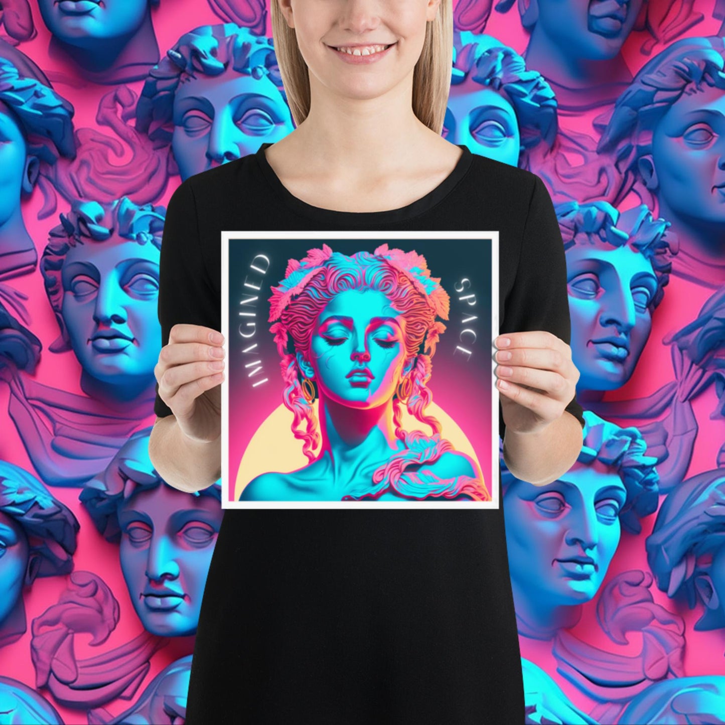 Synthwave Goddess Poster
