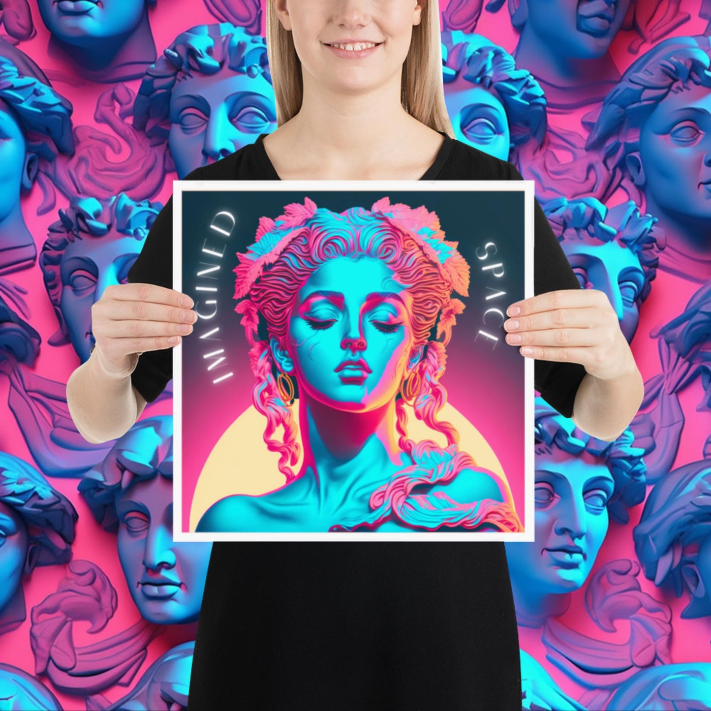 Synthwave Goddess Poster