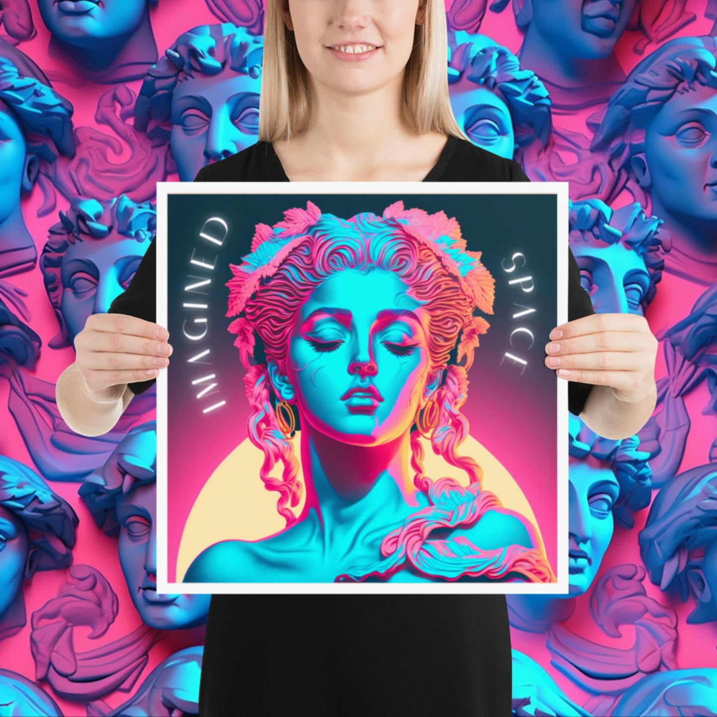 Synthwave Goddess Poster